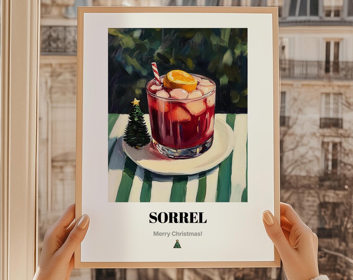 Sorrel Christmas Jamaican Food Oil Painting Print