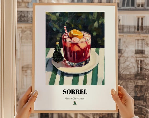 Sorrel Christmas Jamaican Food Oil Painting Print