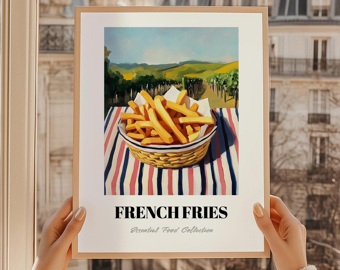 French Fries Basket Vineyard View Essential Food Collection Poster