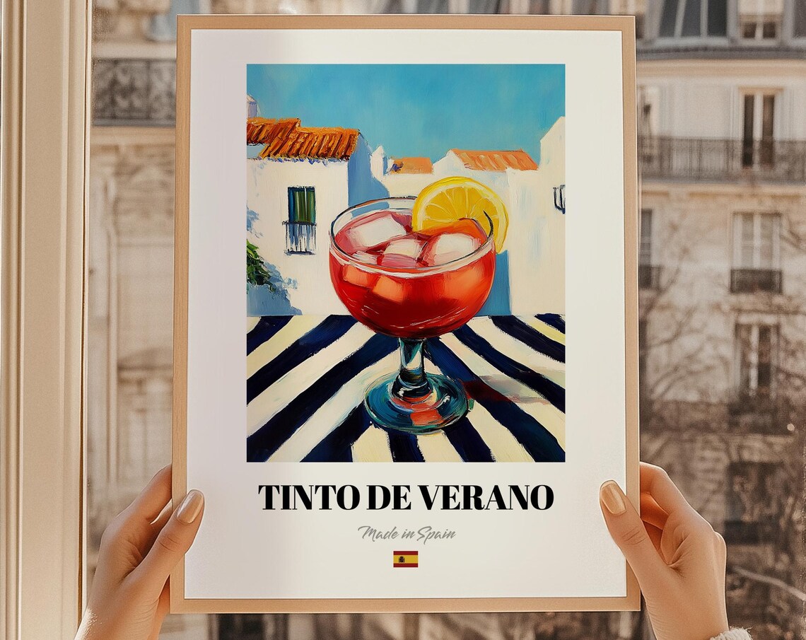 Tinto De Verano Spanish Cocktail Art Print
