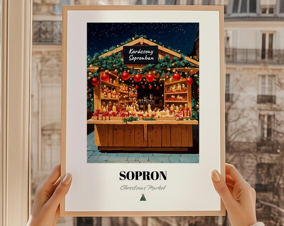 Sopron Hungary Christmas Market Wall Dcor Print Poster Karcsonyi Ajndk Karcsony Sopronban