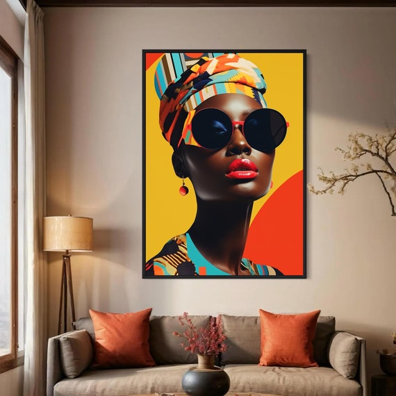 Black Girl Printed Wall Art Black Women Art Beauty Black Lady Artwork Modern Wall Art For Dining Room Art Prints