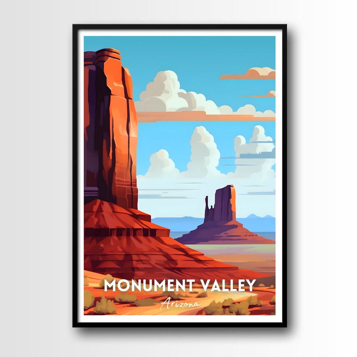 Monument Valley Travel Poster, Monument Landscape - Image 2