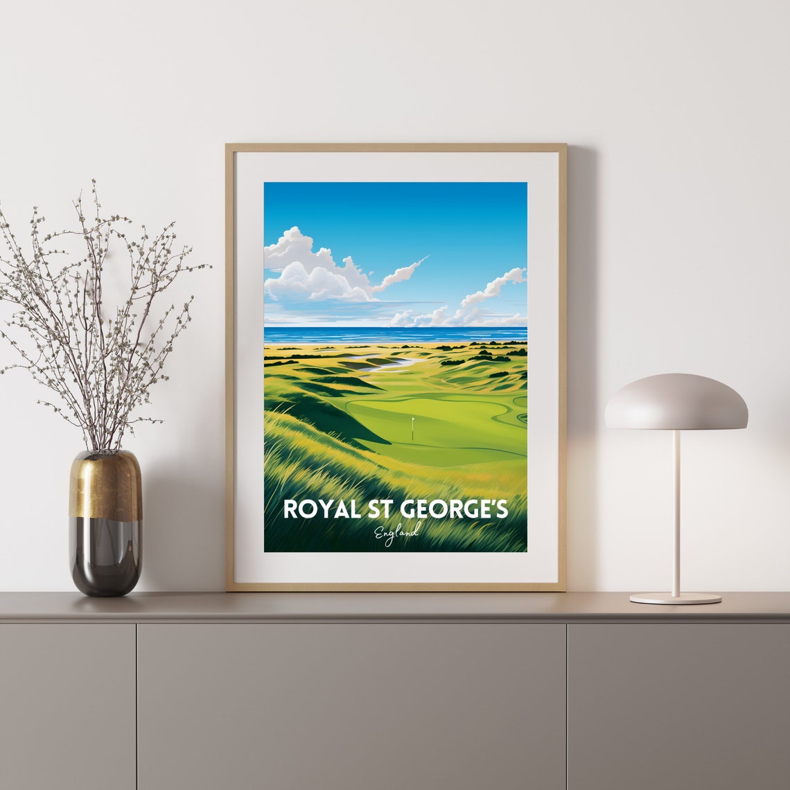 Royal St Georges England Links Golf Course Coastal Travel Poster - Image 2