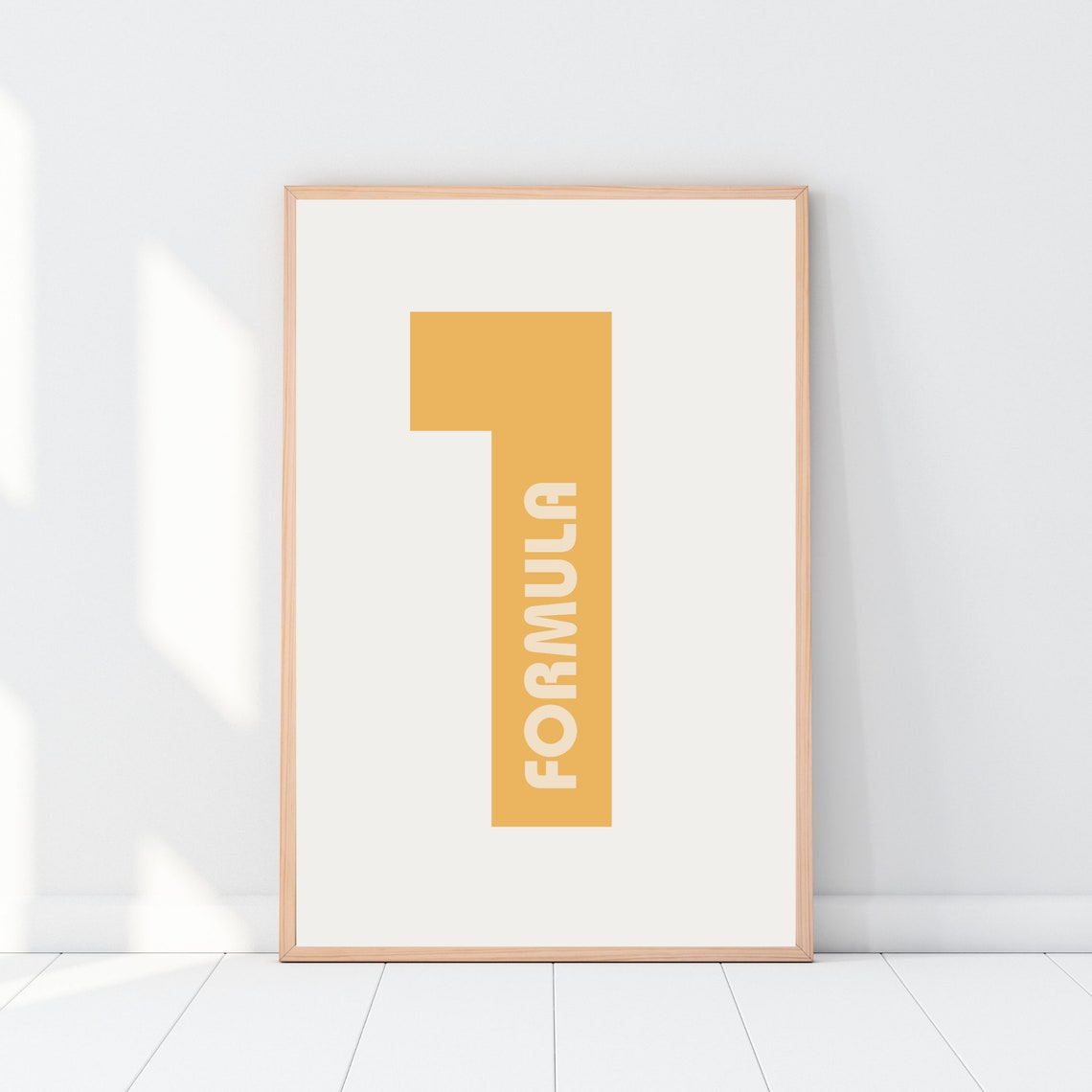 Formula One Big Number One Minimalist Typography Poster Art Decor - Image 2