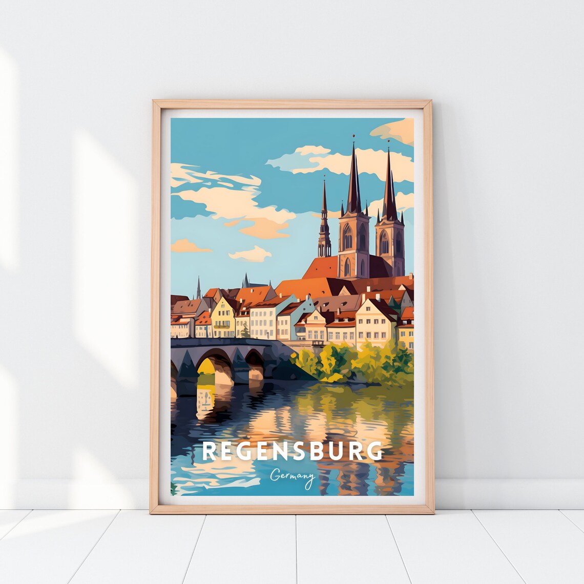Regensburg Vintage Travel Poster, Germany Wall Art - Image 2