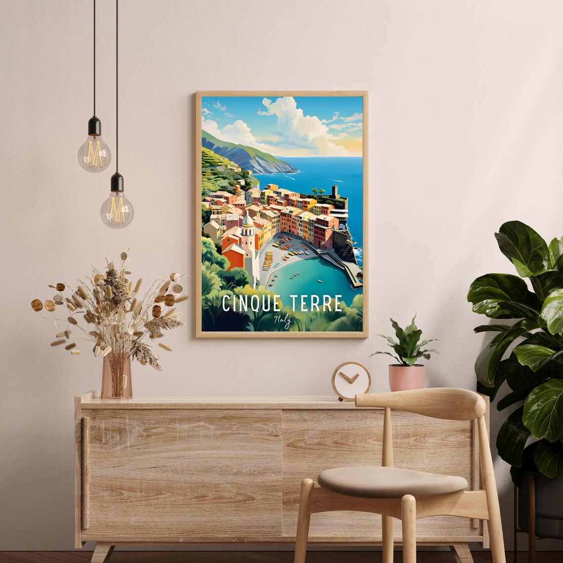 Cinque Terre Travel Poster, Vernazza Italy Art Print - Image 2