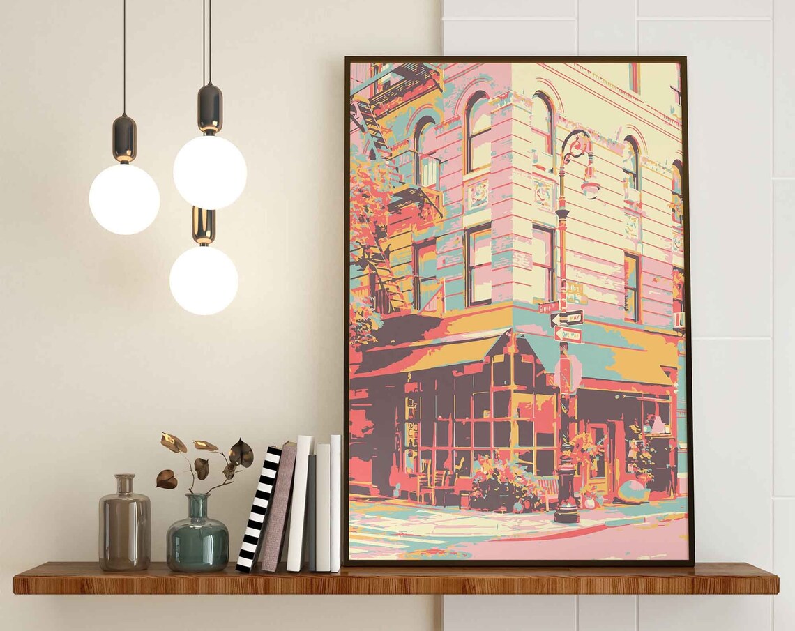 Friends Art Print, Monica's Apartment Retro NYC