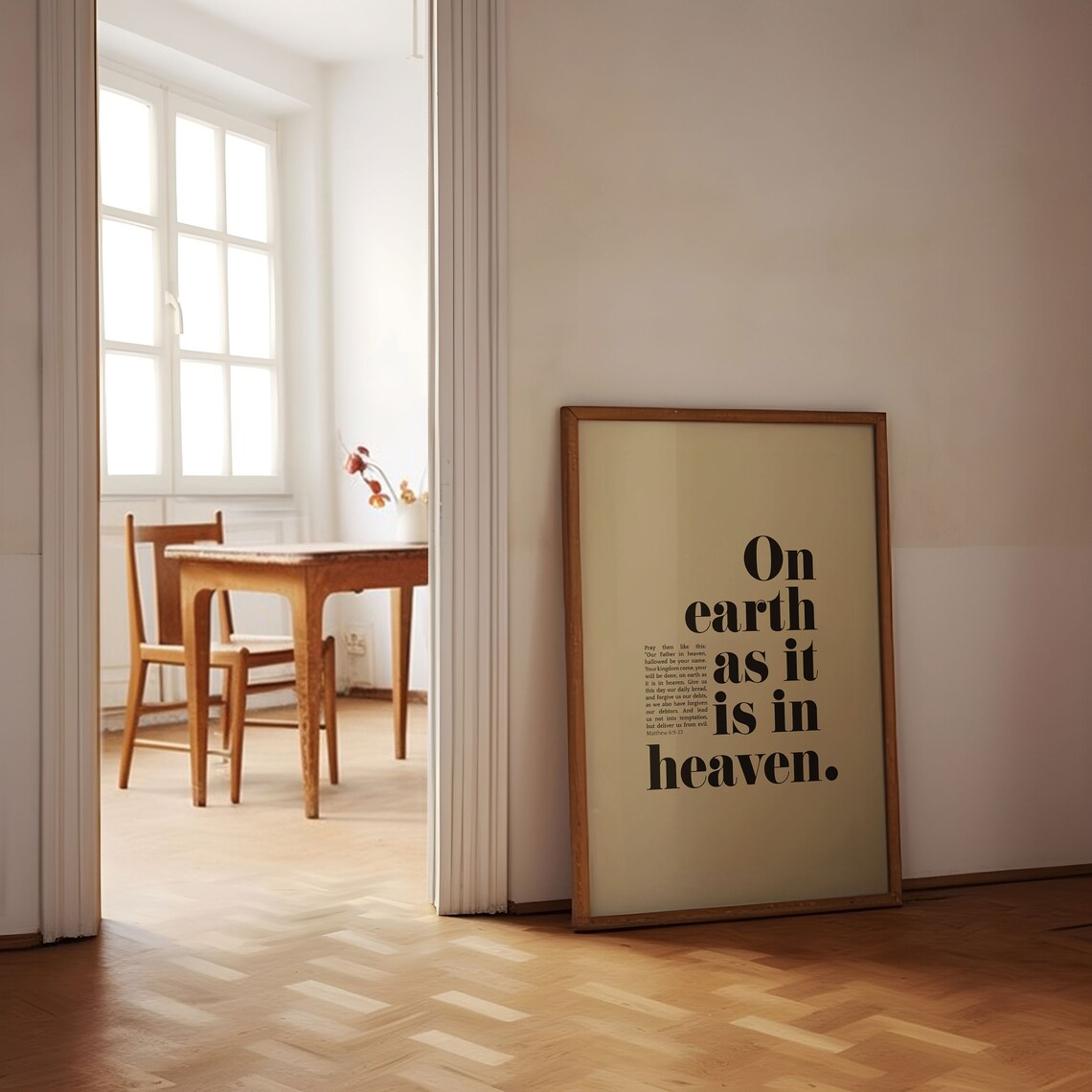 Matthew 6 Lord's Prayer Christian Scripture Art Print - Image 3