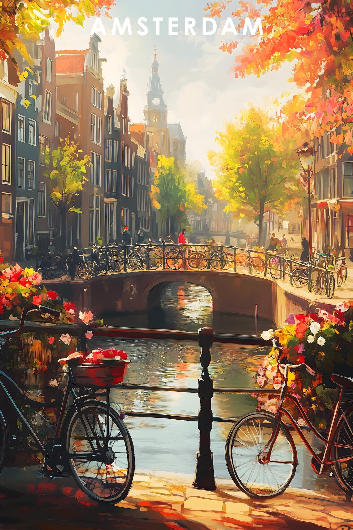 Amsterdam Travel Poster, Housewarming Gift - Image 3