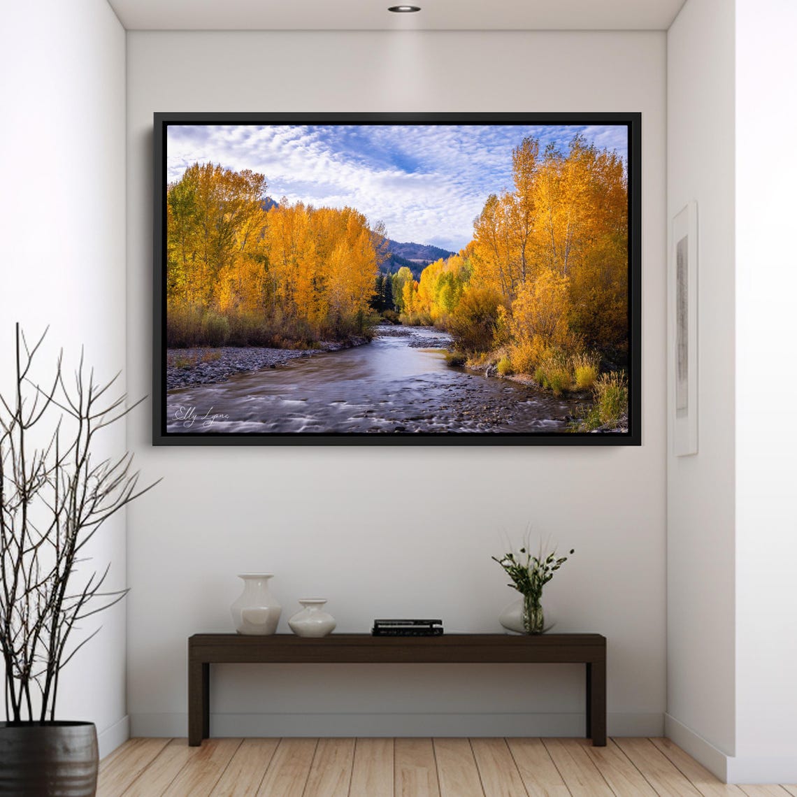 Autumn Aspens, Minimalist Sun Valley Idaho Art Print