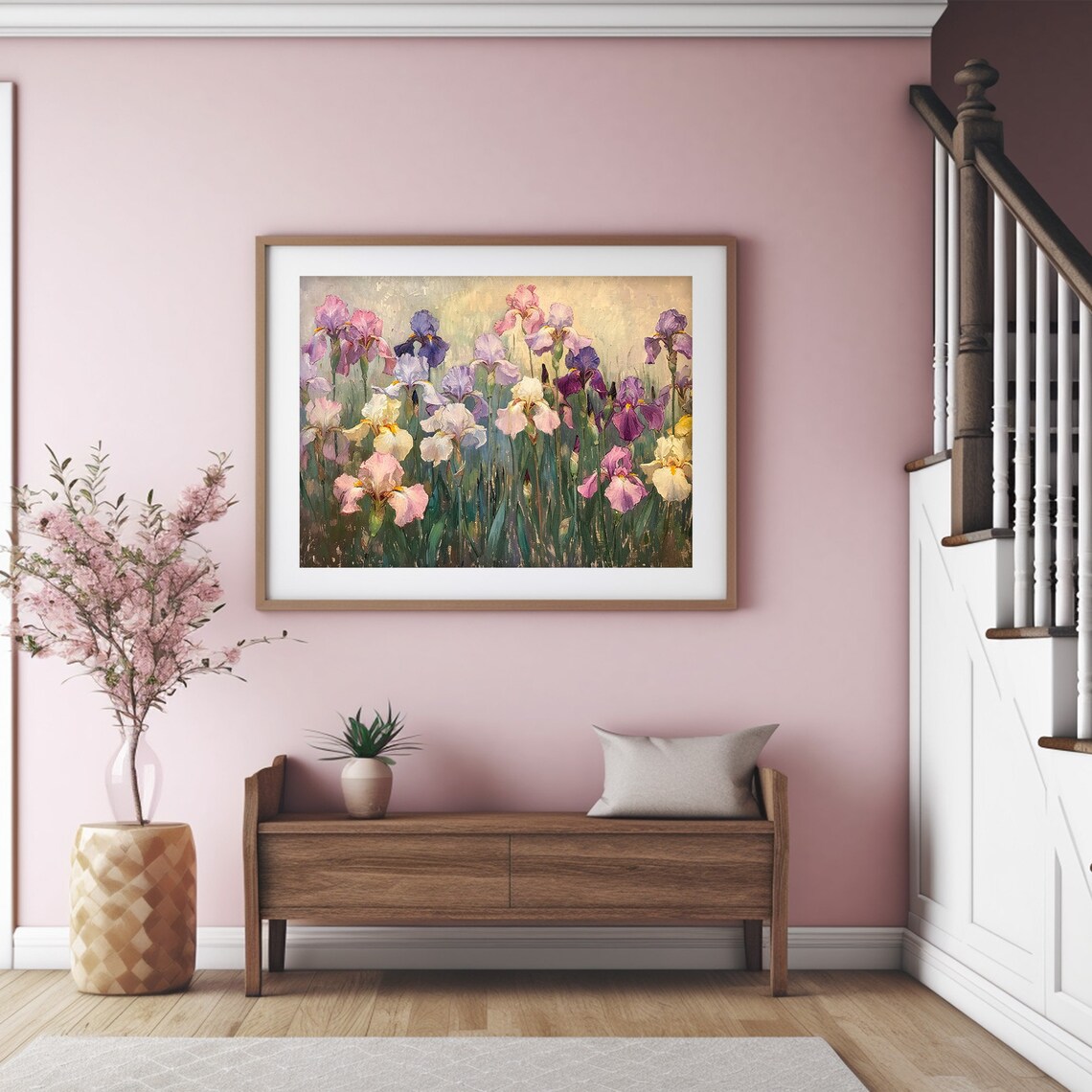 Iris Wildflowers Garden Wall Decor Art Print - Image 5