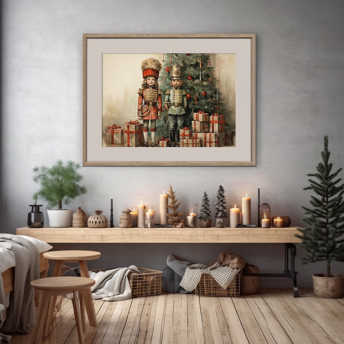 Nutcracker Vintage Christmas Decor Art Print - Image 4