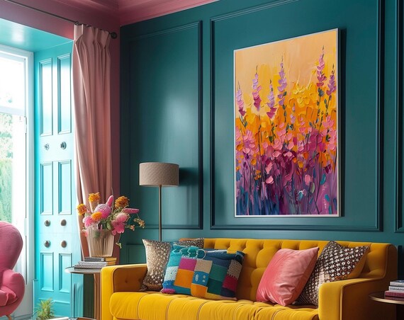 Wild Flowers Maximalist Boho Art Print