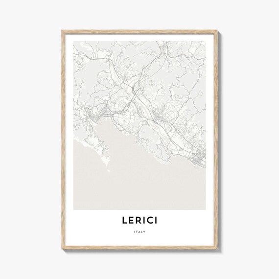 Lerici Italy Coastal Minimalist City Map Street Line Art Poster