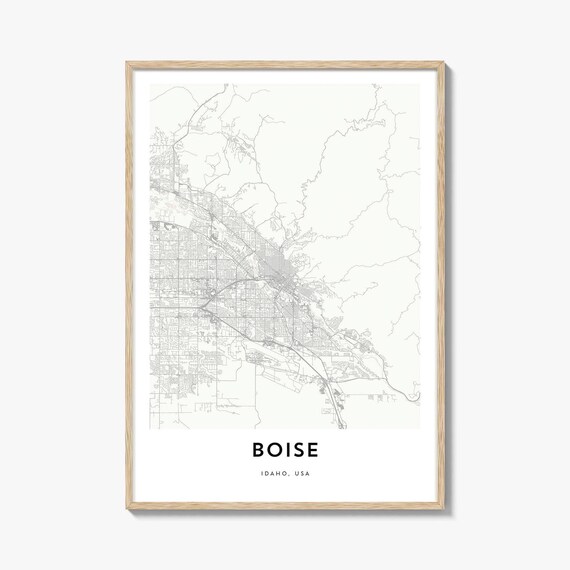Boise Idaho Minimalist City Street Map Home Office Art Print