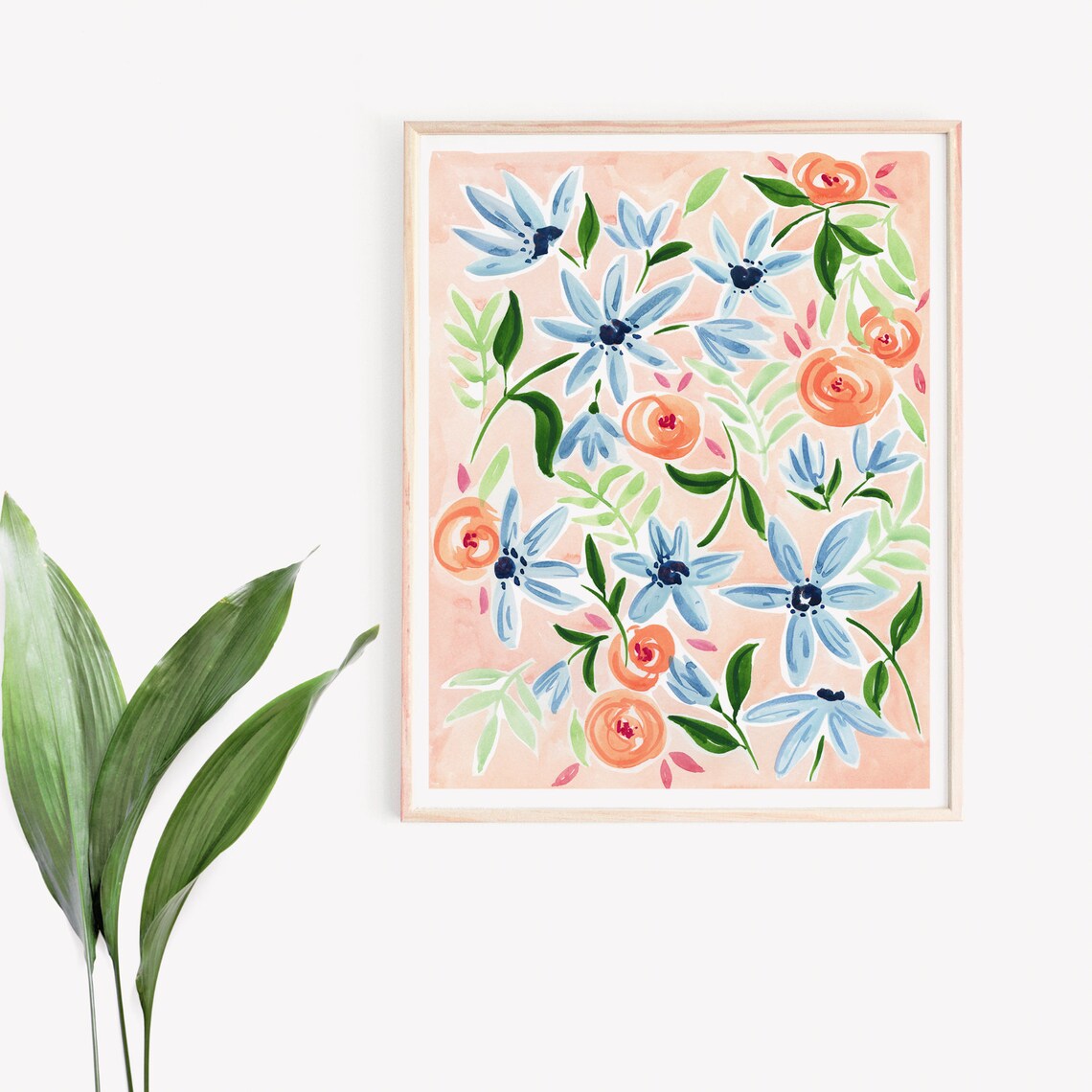 Azure Florals, Sabina Fenn Watercolor Art Print - Image 2