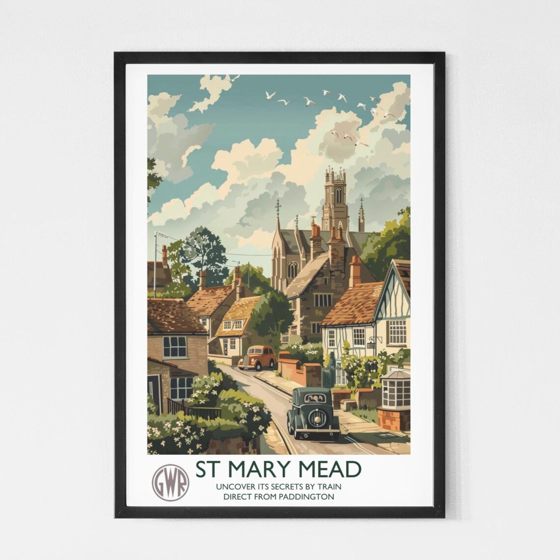 Agatha Christie's St Mary Mead Vintage Travel Poster