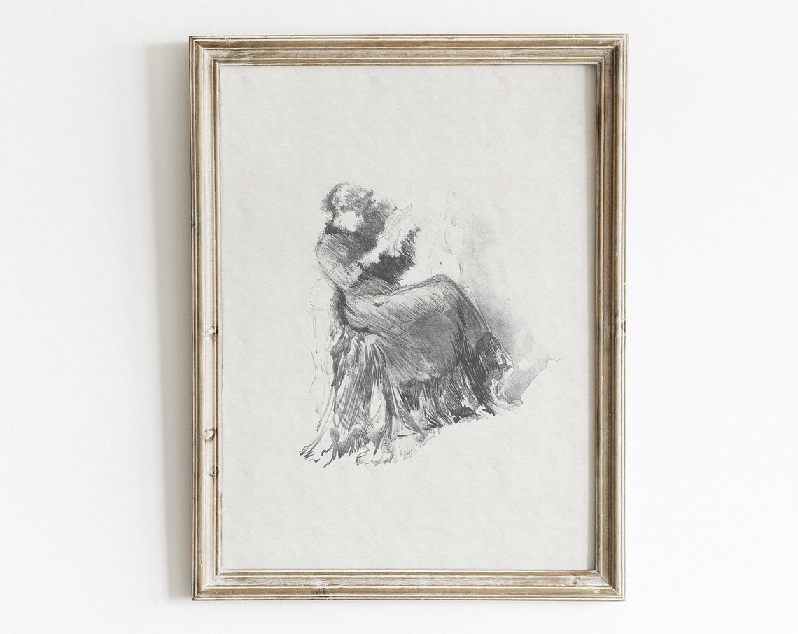 Female Sketch Art Woman Print Antique Portrait Wall Art Woman Portrait Drawing Vintage Sketch Of A Woman Abstract Line Art Female Art