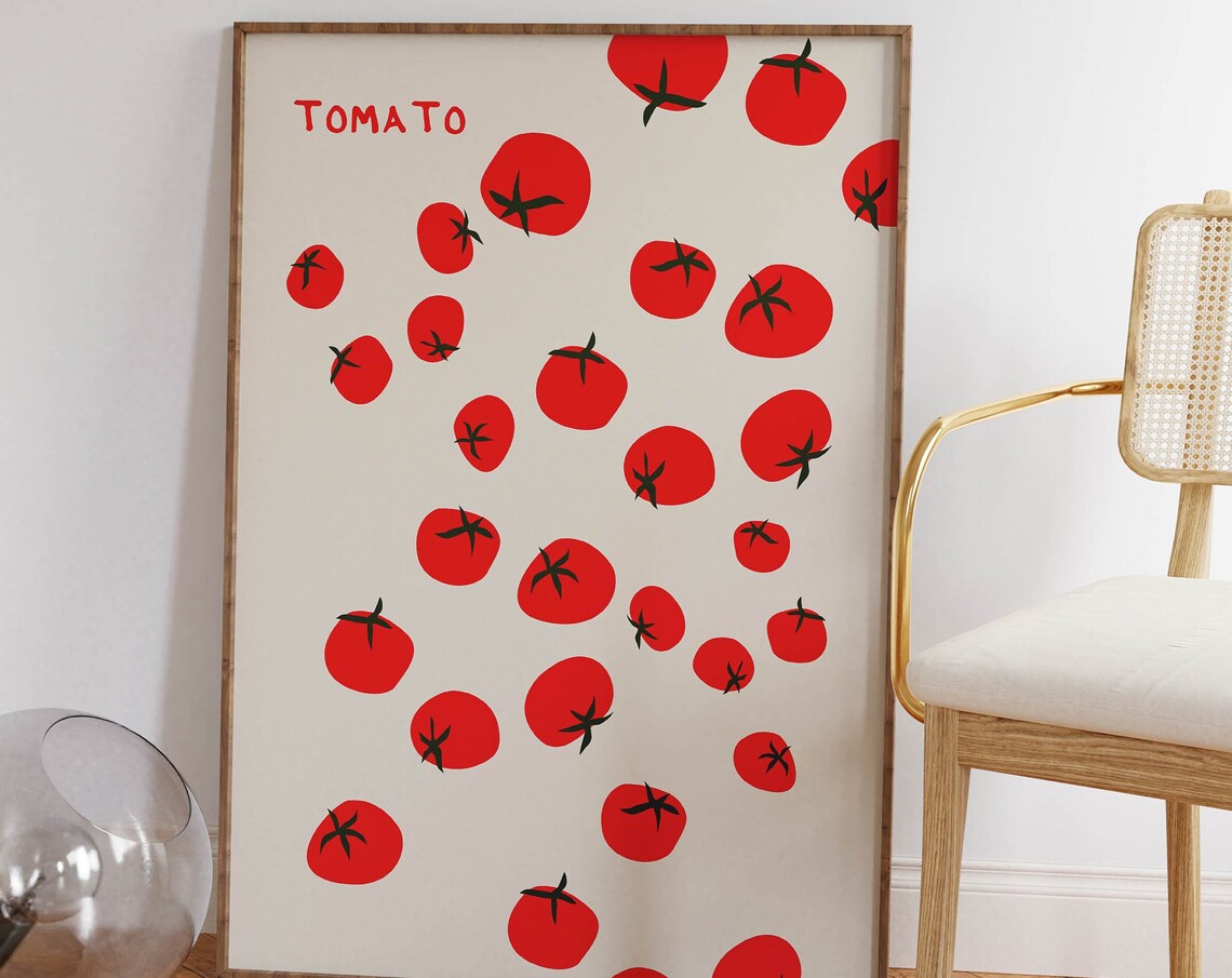 Tomatoes Vintage Food Art Print, Retro Kitchen Decor - Image 4