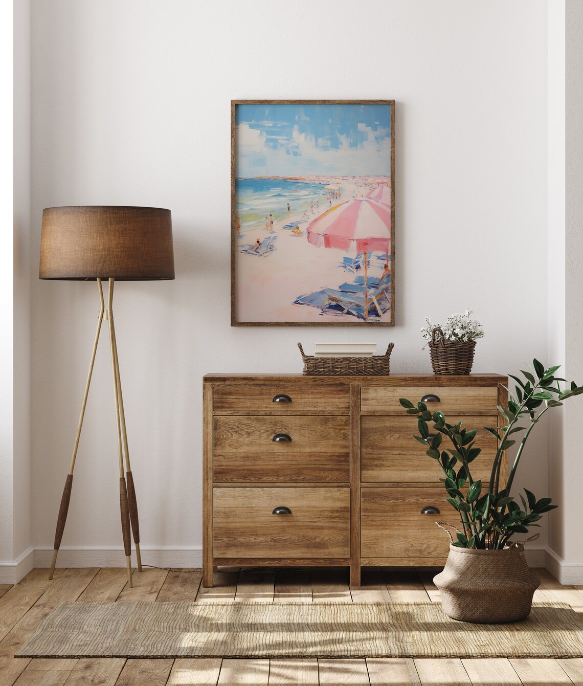 Ocean Watercolor Painting Boho Beach Art Print - Image 2