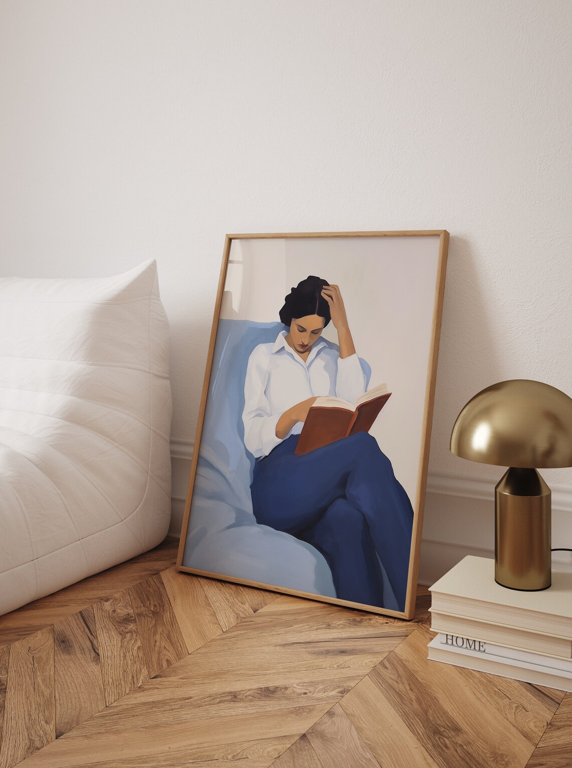 Woman Reading A Book Art Print, Book Lover - Image 2