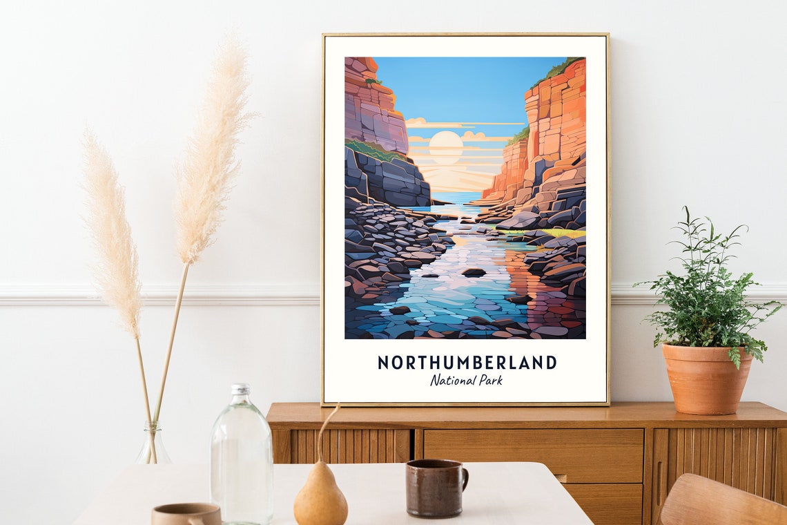 Northumberland National Park Travel Print Wall Art Northumberland National Park City Print Northumberland National Park Travel Gift - Image 2