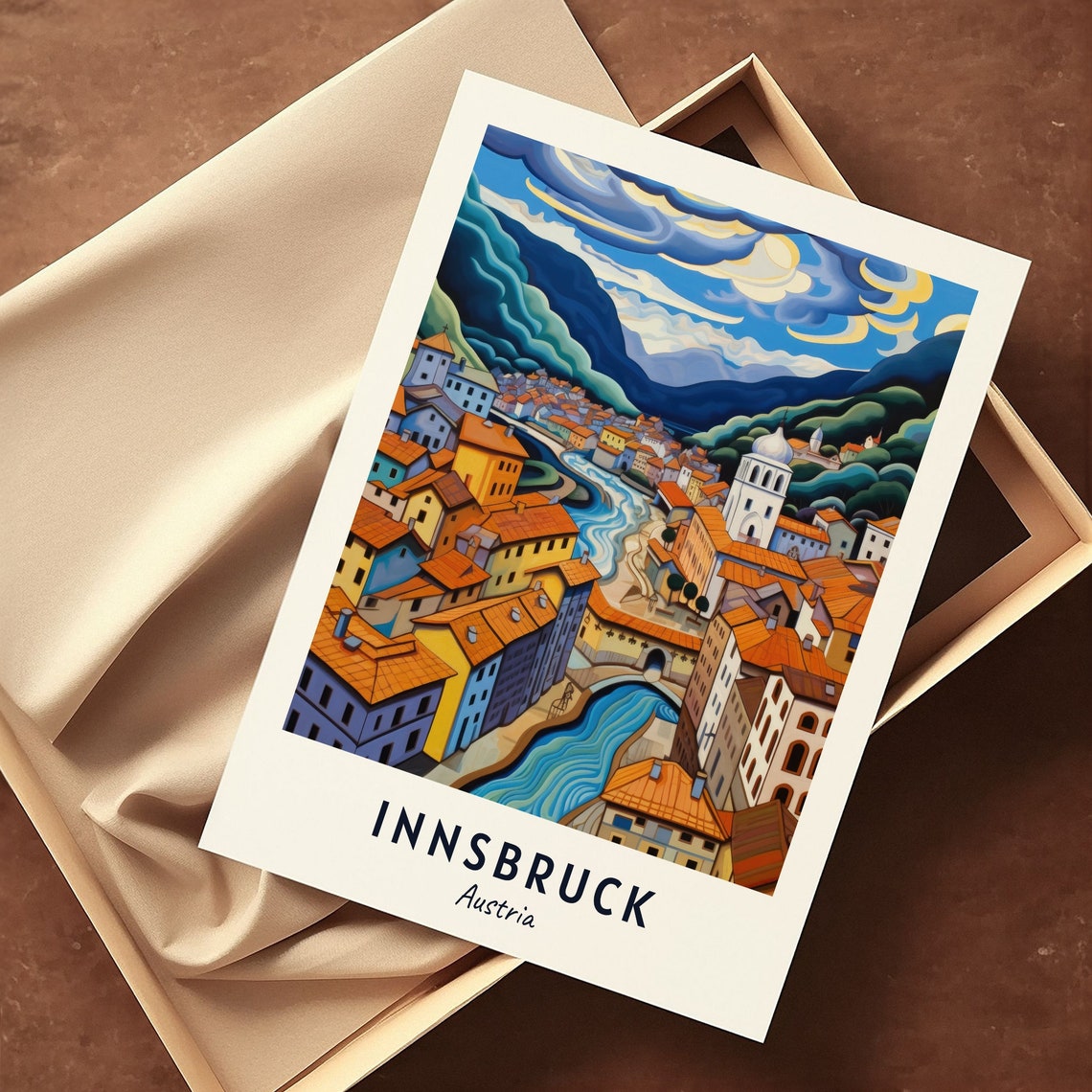 Golden Roof Travel Print Wall Art Innsbruck Austria City Print Golden Roof Travel Gift Golden Roof Poster Wall Art - Image 3