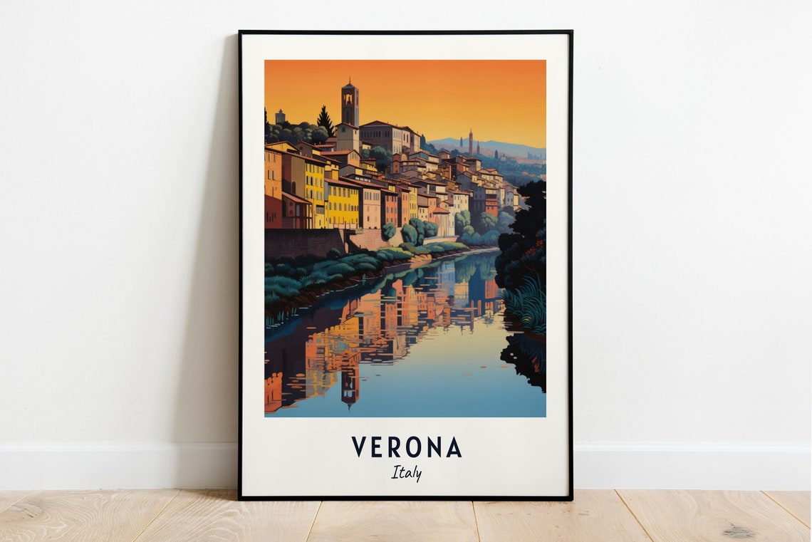 Verona Italy Travel Print Wall Art Verona Italy City Print Verona Italy Travel Gift Verona Italy Poster Wall Art