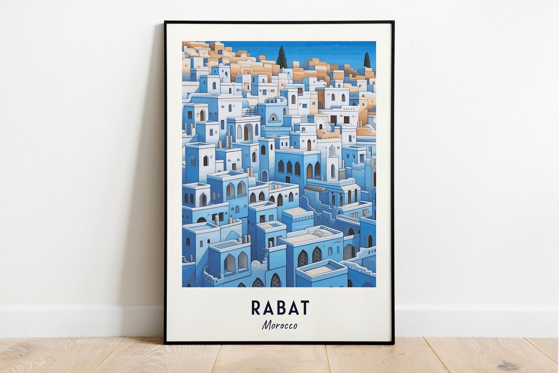 Kasbah Of The Udayas Travel Print Wall Art Rabat Morocco City Print Kasbah Of The Udayas Travel Gift Kasbah Of The Udayas Poster