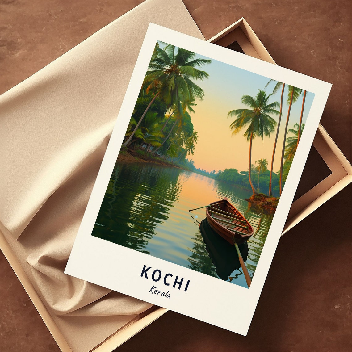 Kochi Travel Print Wall Art Kochi Kerala City Print Kochi Travel Gift Kochi City Poster Travel Gift Wedding Gift - Image 3