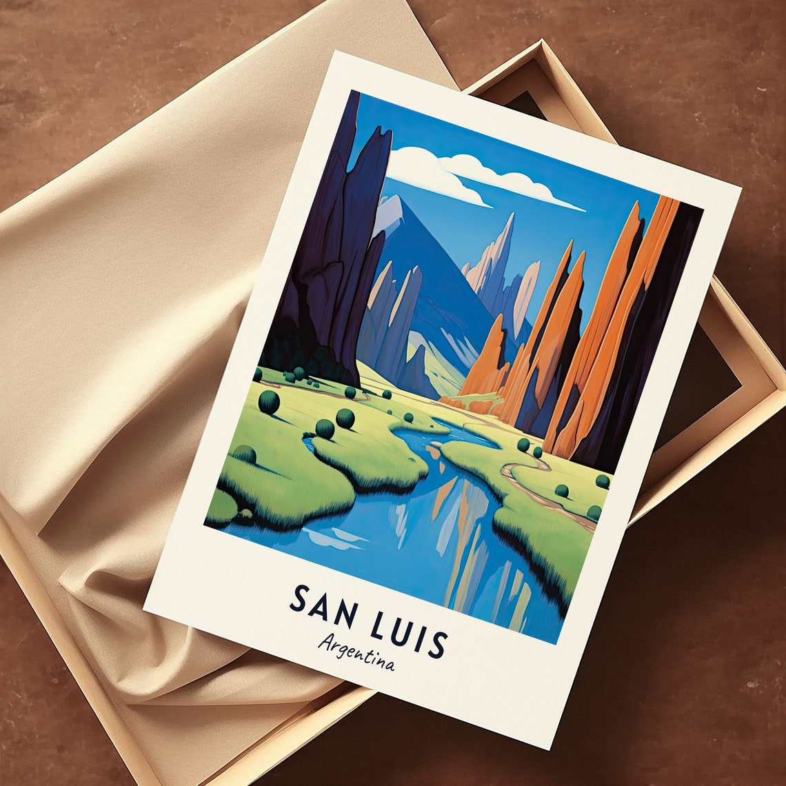 Potrero De Los Funes Travel Print Wall Art San Luis Argentina City Print Potrero De Los Funes Travel Gift Potrero De Los Funes Poster - Image 3