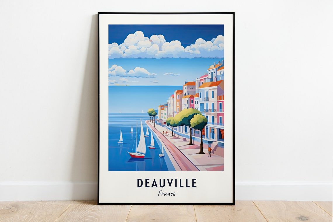 Deauville France Travel Print Wall Art Deauville France City Print Deauville France Travel Gift Deauville France Poster Travel Gift