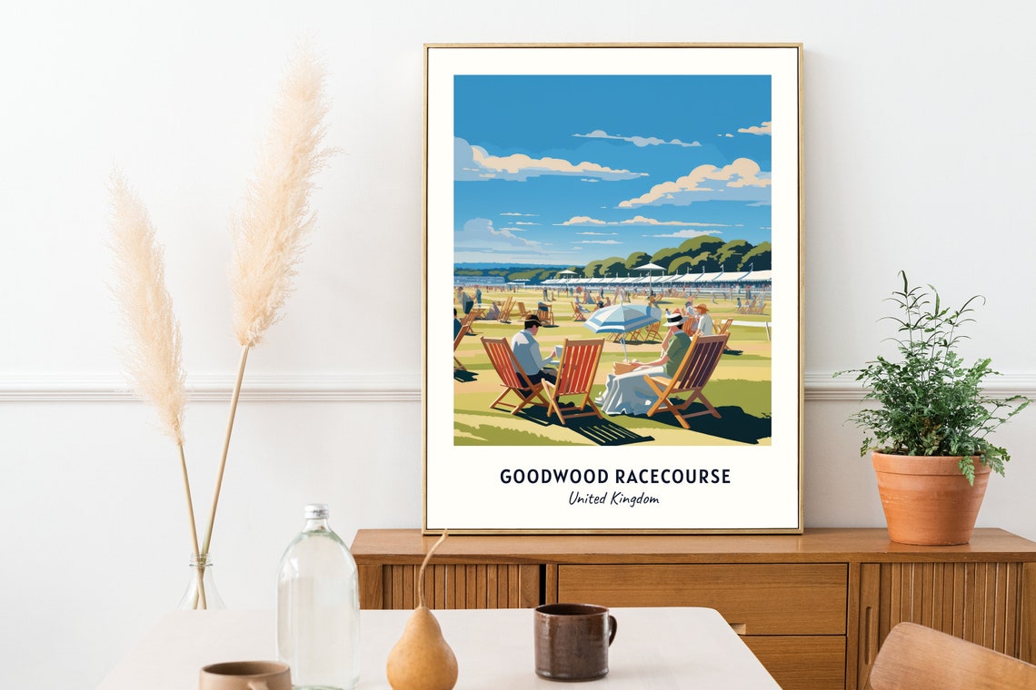 Goodwood Racecourse United Kingdom Travel Print Wall Art Goodwood Racecourse United Kingdom City Print Goodwood Racecourse Travel Gift - Image 2