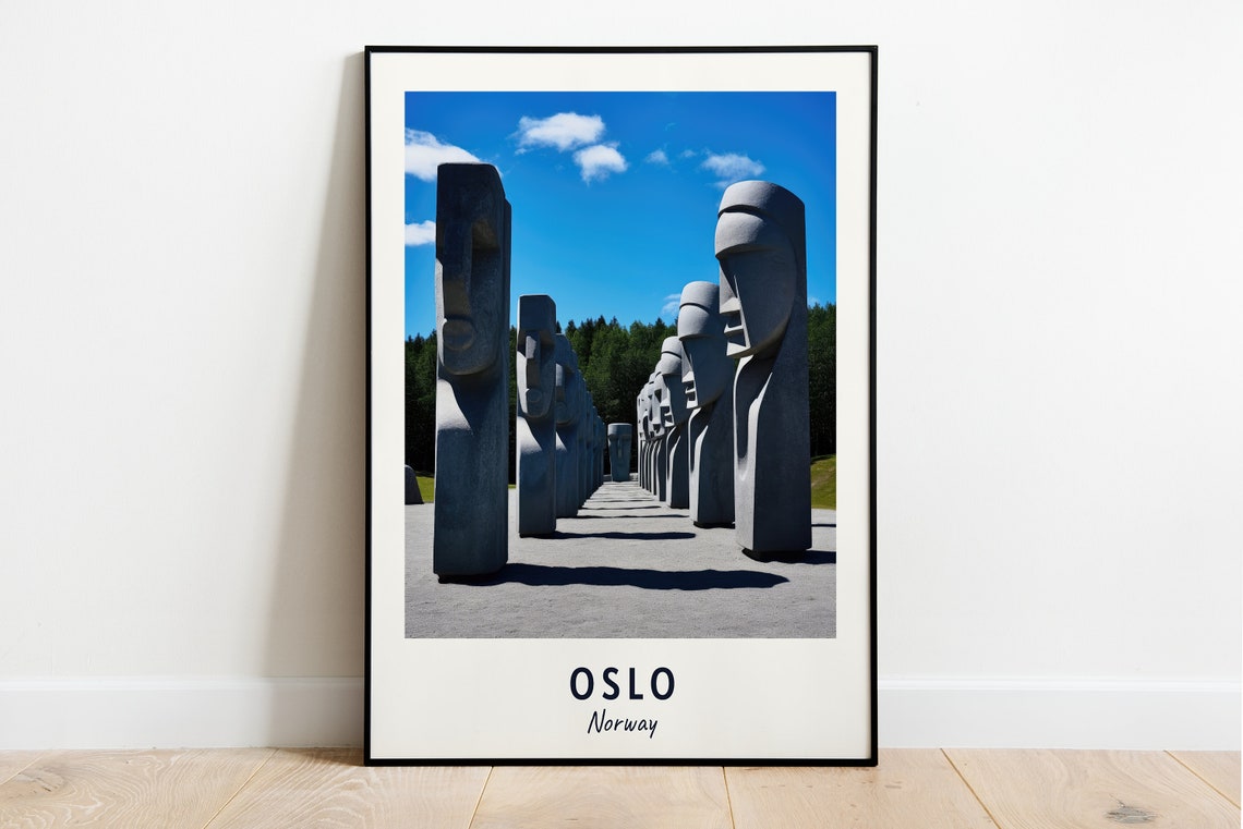 Vigeland Sculpture Park Travel Print Wall Art Oslo Norway City Print Vigeland Sculpture Park Travel Gift Vigeland Sculpture Park Poster