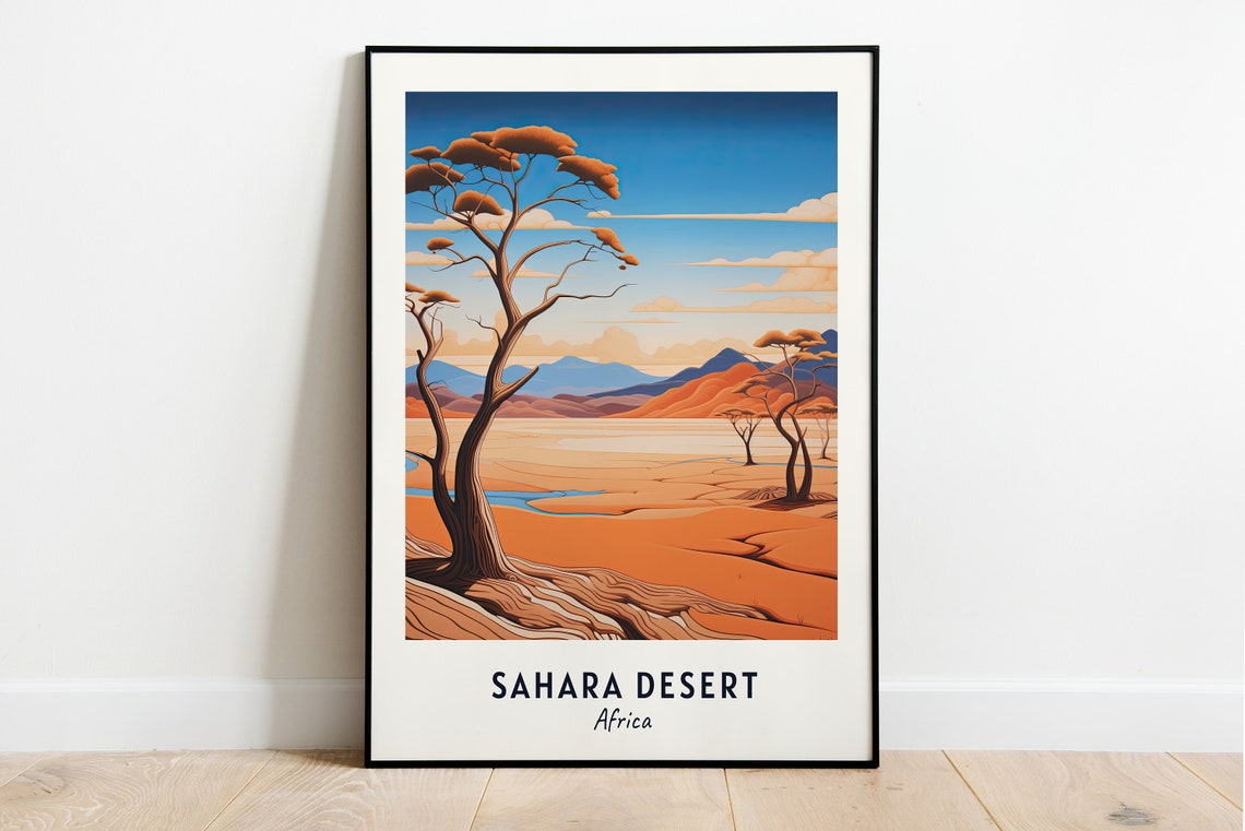 Sahara Desert Africa Travel Print Wall Art Sahara Desert Africa City Print Sahara Desert Africa Travel Gift Sahara Desert Wall Art