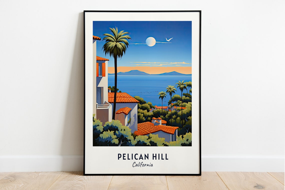 Pelican Hill California Travel Print Wall Art Pelican Hill California City Print Pelican Hill California Travel Gift Pelican Hill