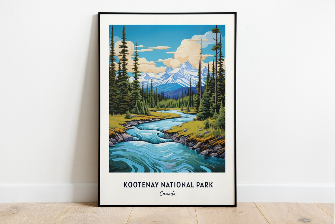 Kootenay National Park Canada Travel Print Wall Art Kootenay National Park Canada City Print Kootenay National Park Canada Travel Gift