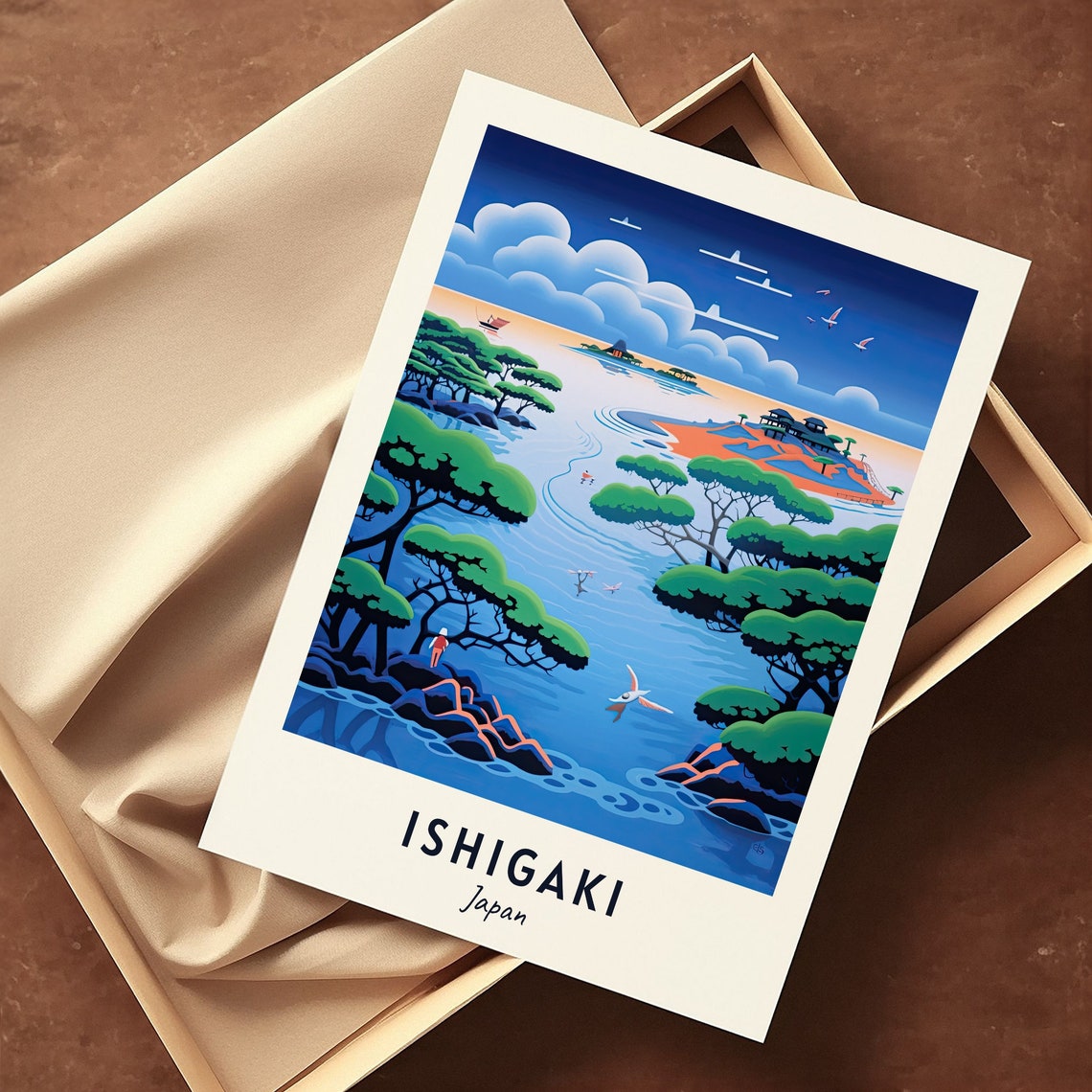 Kabira Bay Travel Print Wall Art Ishigaki Japan City Print Kabira Bay Travel Gift Kabira Bay Poster Travel Gift - Image 3