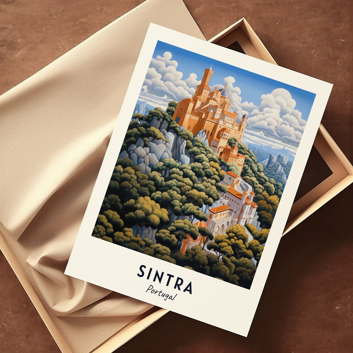 Pena Palace Sintra Portugal Colorful Forest Hilltop Castle Poster - Image 3