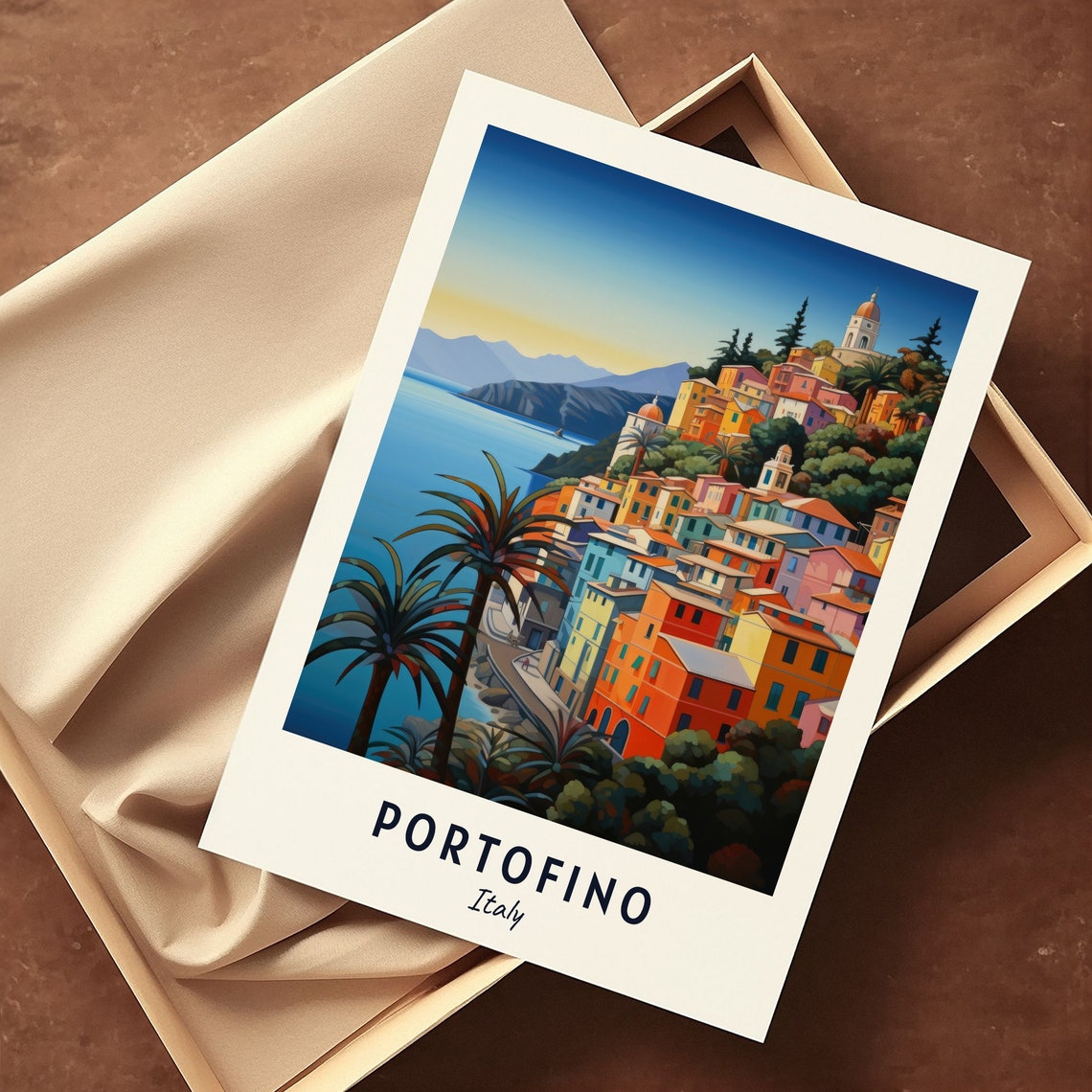 Portofino Italy Travel Print Wall Art Portofino Italy City Print Portofino Italy Travel Gift Portofino Italy Poster Travel Gift - Image 3