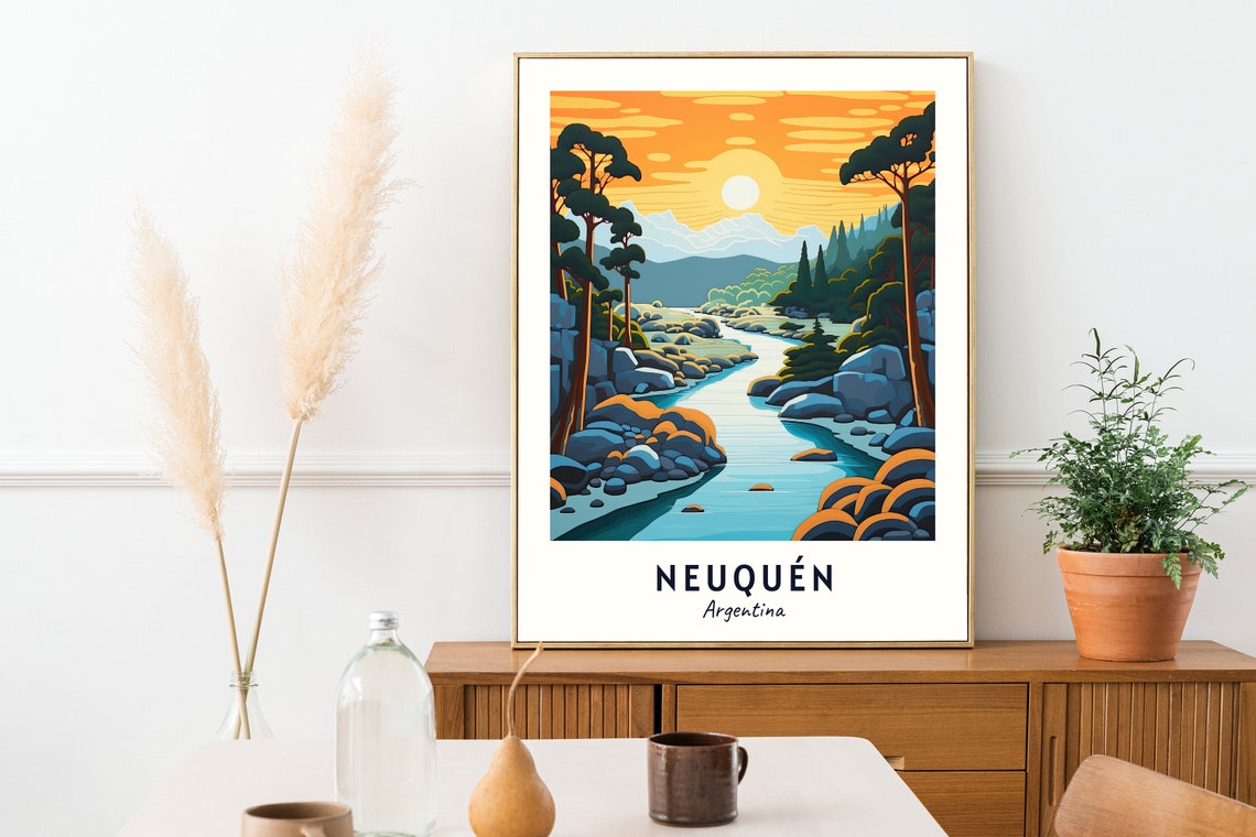 Lann National Park Travel Print Wall Art Neuqun Argentina City Print Lann National Park Travel Gift Lann National Park Poster - Image 2
