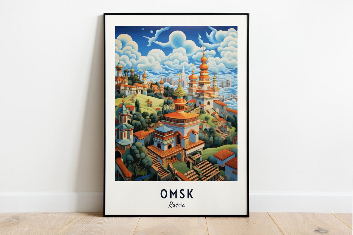 Omsk Fortress Travel Print Wall Art Omsk Russia City Print Omsk Fortress Travel Gift Omsk Fortress Poster Wall Art