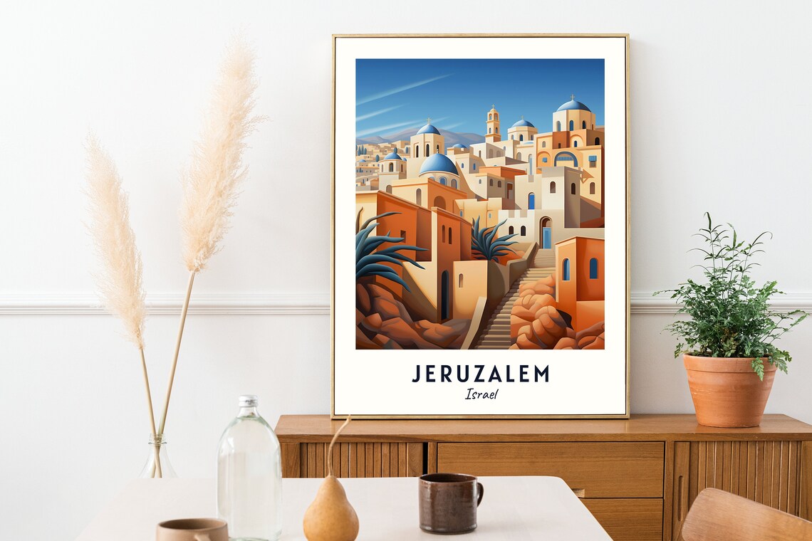 Jeruzalem Travel Poster, Israel City Print - Image 2
