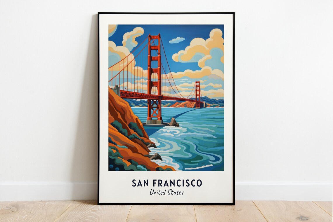 San Francisco Travel Poster, United States City Poster