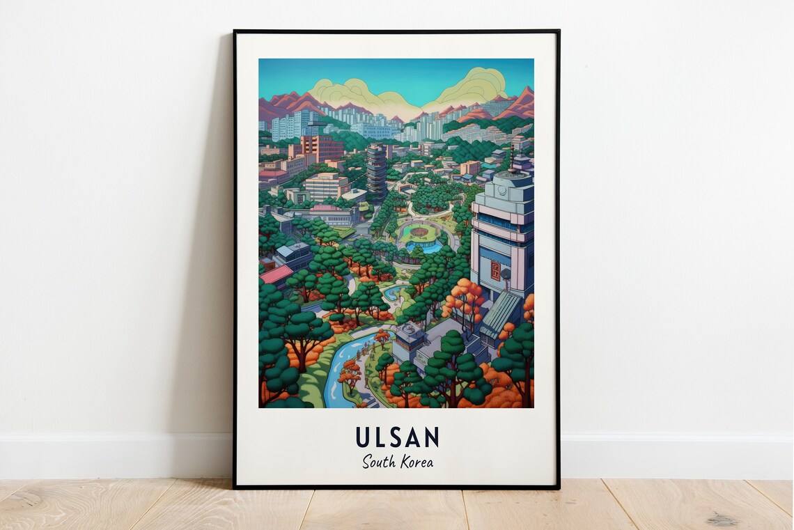 Ulsan Grand Park South Korea Green City Gardens Panorama Poster