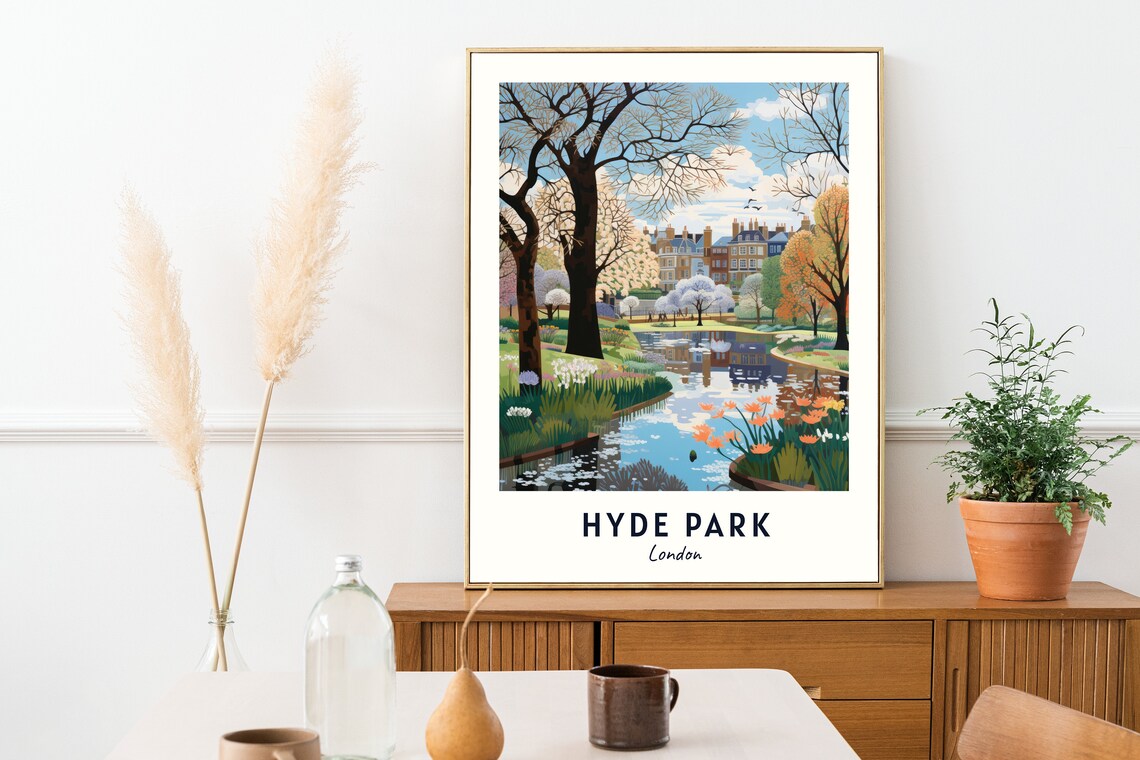 Hyde Park London Travel Poster, City Print - Image 2