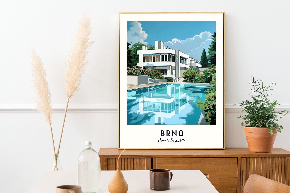 Villa Tugendhat Travel Poster, Brno Czech Republic - Image 2