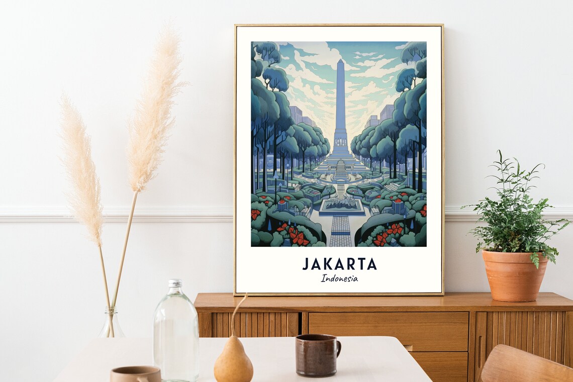 National Monument Monas Jakarta Indonesia Garden Park Poster - Image 2