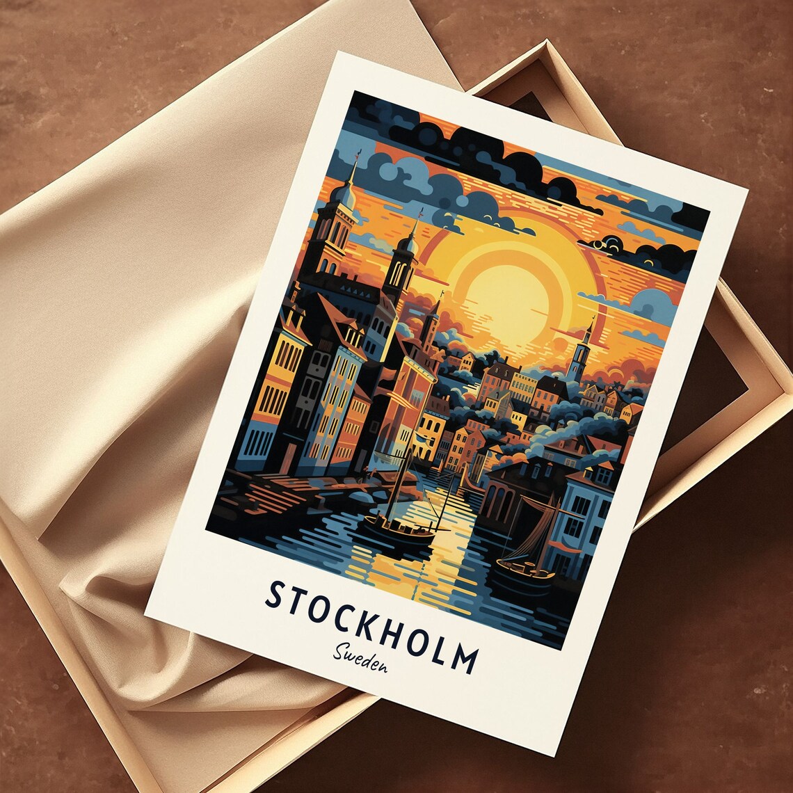 Stockholm Sweden Travel Poster, City Gift Print - Image 3